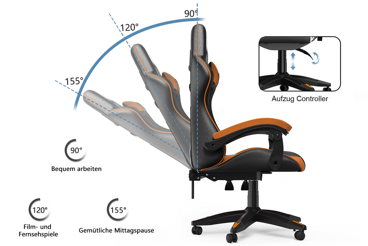 Bürostuhl Gaming Stuhl Sessel Ergonomischer Gamer Stuhl, Bürostuhl mit -  RattanTree - DE