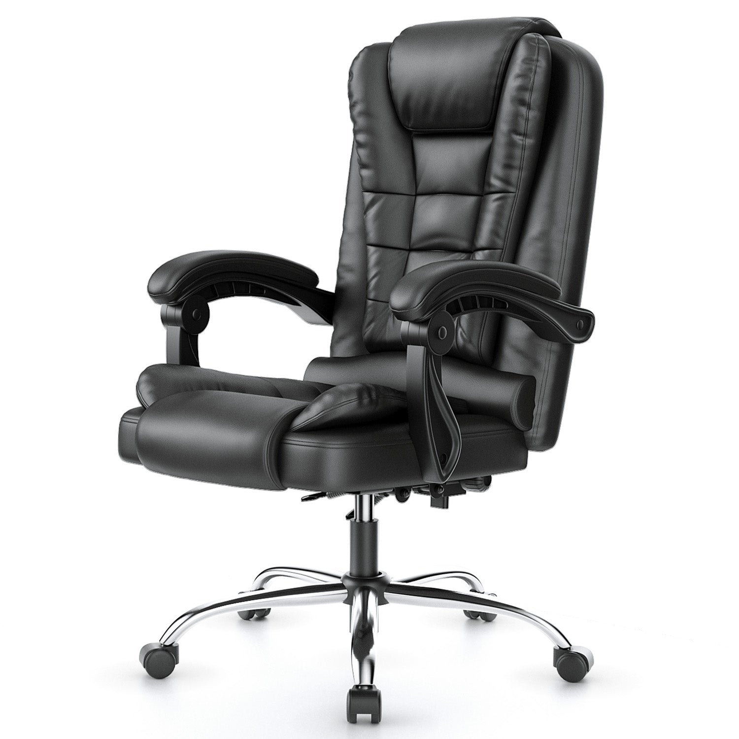 Ergonomische Executive Office Chair PU Leder hohen Rücken Computer Schreibtischstuhl mit Reclining Tilt-Funktion für Home Office arbeiten