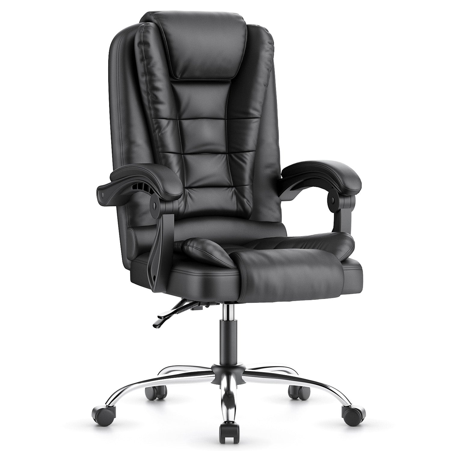 Ergonomische Executive Office Chair PU Leder hohen Rücken Computer Schreibtischstuhl mit Reclining Tilt-Funktion für Home Office arbeiten