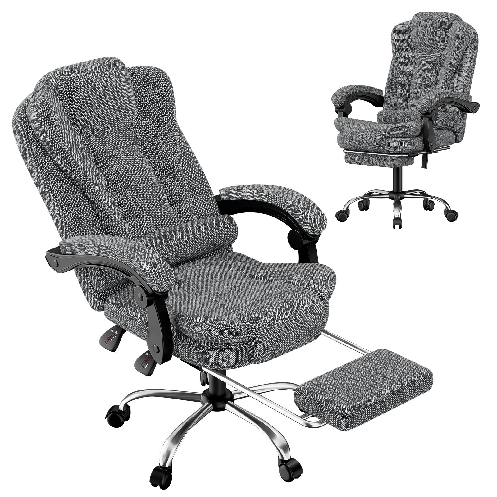 Ergonomische Executive Office Chair PU Leder hohen Rücken Computer Schreibtischstuhl mit Reclining Tilt-Funktion für Home Office arbeiten