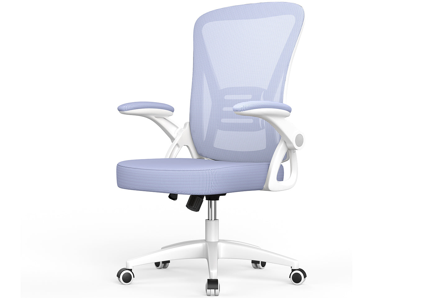 Bürostuhl Ergonomischer Schreibtischstuhl mit 90° Hochklappbarer Armlehne, Höhenverstellbarer Bürostuhl