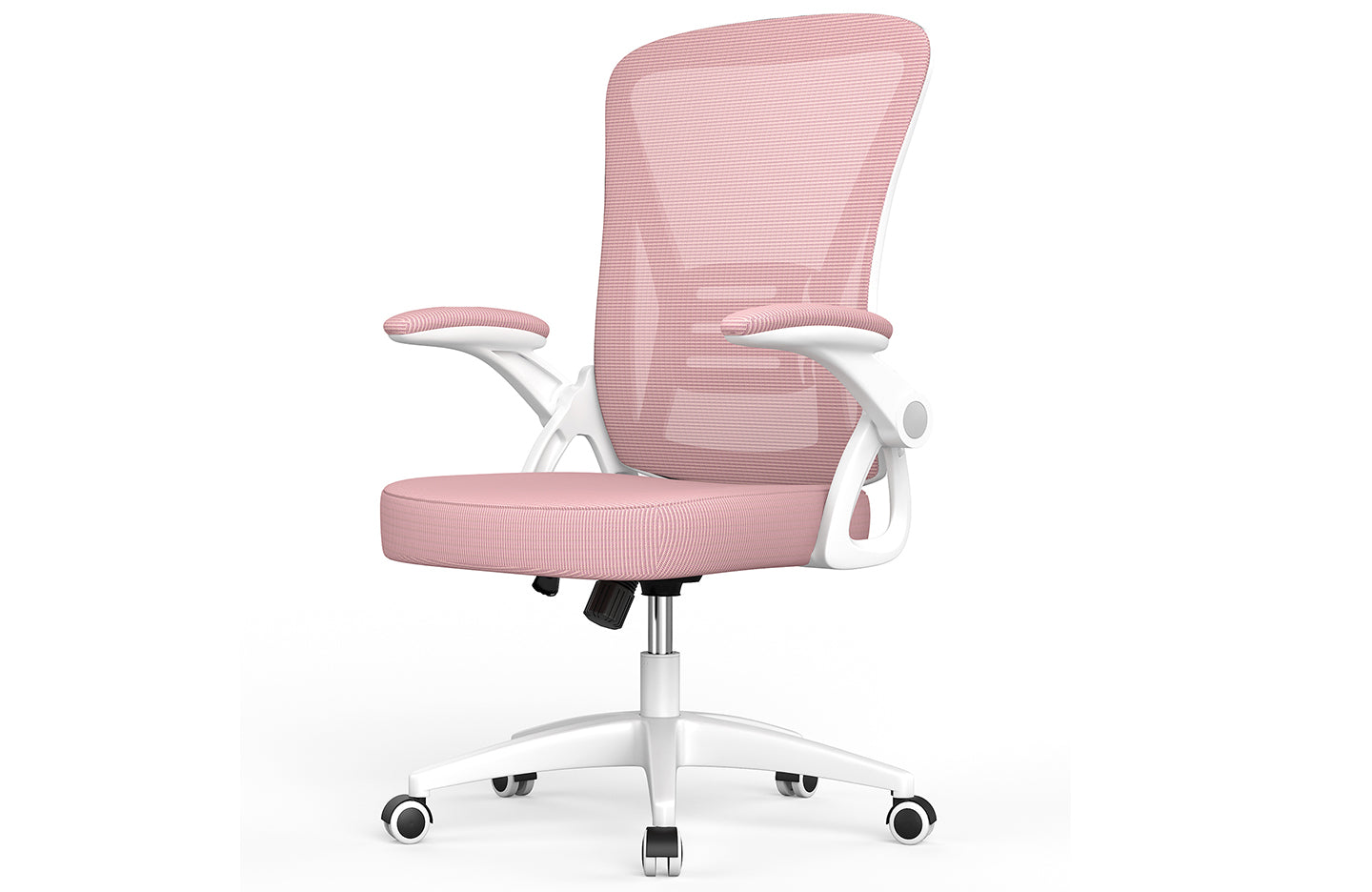 Bürostuhl Ergonomischer Schreibtischstuhl mit 90° Hochklappbarer Armlehne, Höhenverstellbarer Bürostuhl